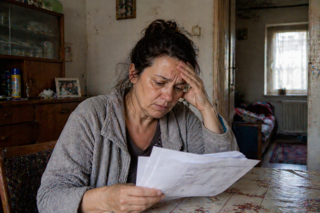 Zestresowana Kobieta po odmowie z banku kredytu oraz pożyczki, szukająca pomocy w Kredyt Expert Lublin